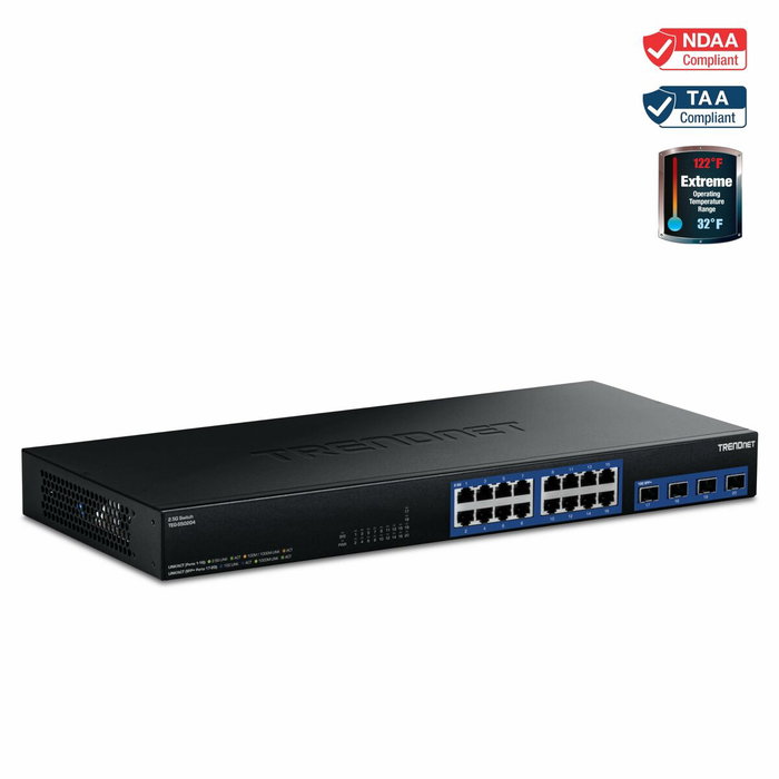 TRENDnet TEG-S50204 Switch de 20 puertos con 16 puertos 2.5G y 4 puertos SFP+ 10G