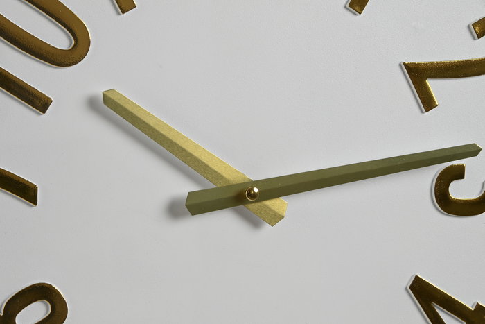 DKD Home Decor Reloj de Pared Blanco Marron 4 x 45 x 45 cm (2 Unidades)