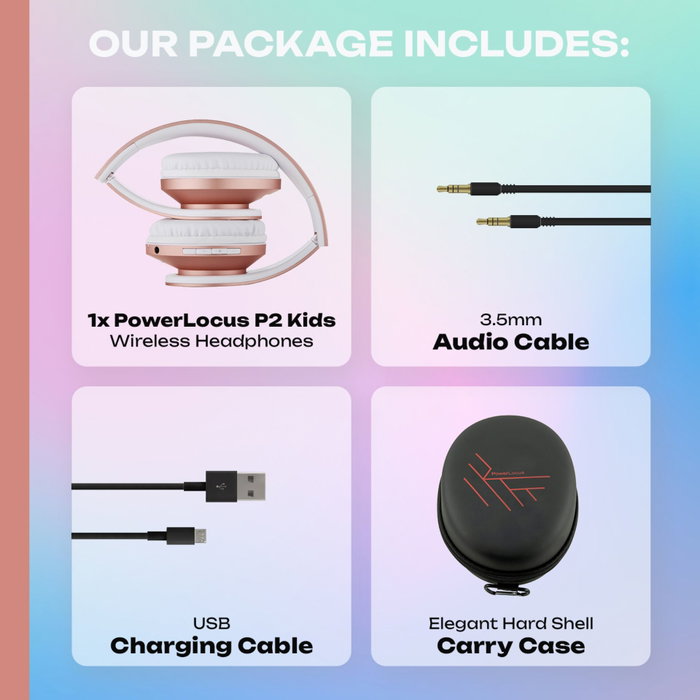 PowerLocus P2 Auriculares para Niños Rose Gold PowerLocus P2 Auriculares para Niños Rose Gold