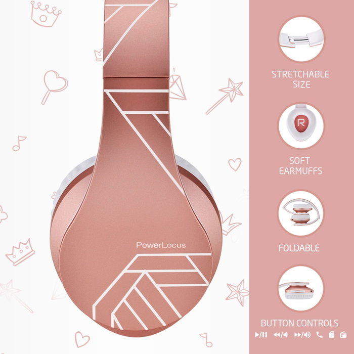 PowerLocus P2 Auriculares para Niños Rose Gold PowerLocus P2 Auriculares para Niños Rose Gold