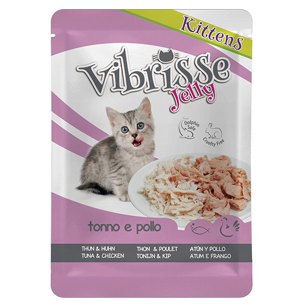 Croci Vibrisse Gatitos Pouch Atún y Pollo en Gelatina 70g Croci Vibrisse Gatitos Pouch Atún y Pollo en Gelatina 70g