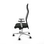 PIQUERAS Y CRESPO Sillón Albacete Negro con Mecanismo Sincro y Base de Aluminio