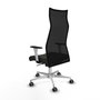 PIQUERAS Y CRESPO Sillón Albacete Negro con Mecanismo Sincro y Base de Aluminio
