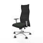 PIQUERAS Y CRESPO Sillón Albacete Negro con Mecanismo Sincro y Base de Aluminio