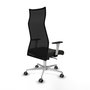 PIQUERAS Y CRESPO Sillón Albacete Negro con Mecanismo Sincro y Base de Aluminio