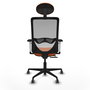 PIQUERAS Y CRESPO Silla de oficina Zulema con mecanismo Sincro/Traslack, Naranja y Gris