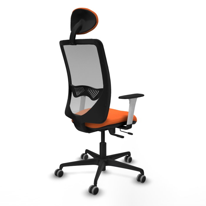 PIQUERAS Y CRESPO Silla de oficina Zulema con mecanismo Sincro/Traslack, Naranja y Gris