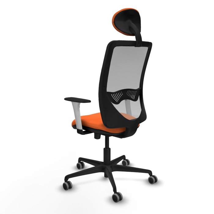PIQUERAS Y CRESPO Silla de oficina Zulema con mecanismo Sincro/Traslack, Naranja y Gris