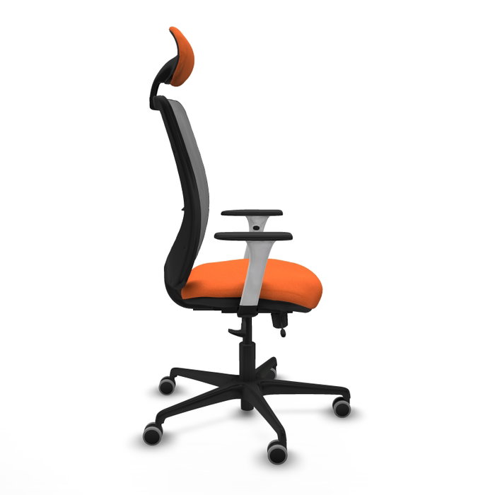 PIQUERAS Y CRESPO Silla de oficina Zulema con mecanismo Sincro/Traslack, Naranja y Gris
