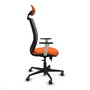 PIQUERAS Y CRESPO Silla de oficina Zulema con mecanismo Sincro/Traslack, Naranja y Gris