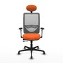 PIQUERAS Y CRESPO Silla de oficina Zulema con mecanismo Sincro/Traslack, Naranja y Gris