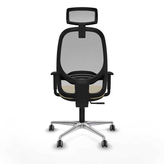 PIQUERAS Y CRESPO Silla de oficina Cilanco con mecanismo Sincro, Crema y Gris PIQUERAS Y CRESPO Silla de oficina Cilanco con mecanismo Sincro, Crema y Gris
