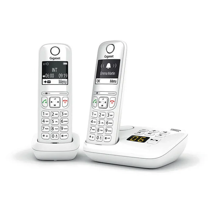 Gigaset Teléfono Fijo AS690 A Duo Blanco Inalámbrico Con Contestador Gigaset Teléfono Fijo AS690 A Duo Blanco Inalámbrico Con Contestador