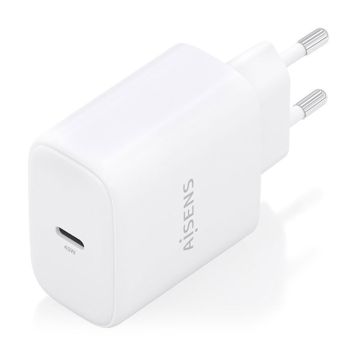 Aisens Cargador GaN A110-0969 USB-C 45W Blanco