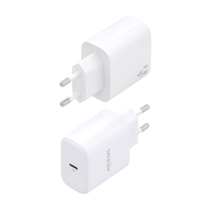 Aisens Cargador GaN A110-0969 USB-C 45W Blanco