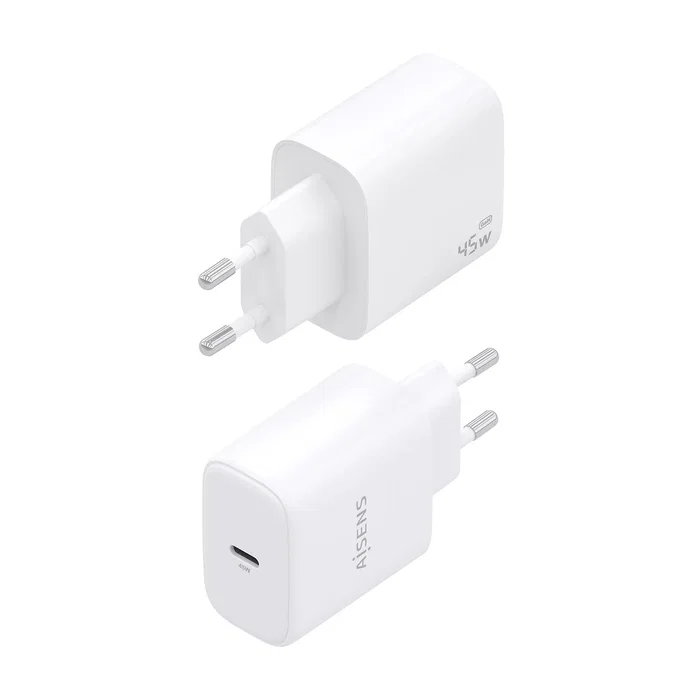 Aisens Cargador GaN 45W USB-C A110-0969 Blanco