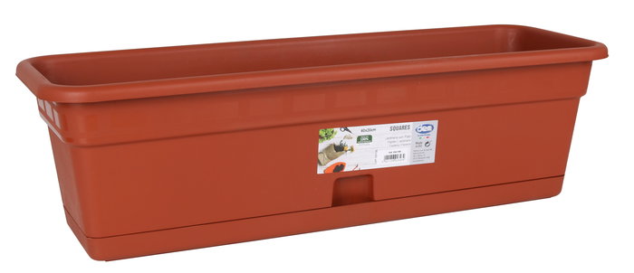 Dem Jardinera Con Plato 60 x 20 cm Squares (8 Unidades)