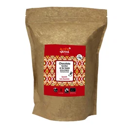ALTERNATIVA 3 Chocolate a la Taza 1Kg Bio, Ecológico y de Comercio Justo, Sin Lactosa y Sin Gluten, para Preparar con Leche o Bebida Vegetal