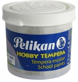 PELIKAN Pack de 6 botes de témpera 40 ml color blanco