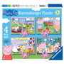 RAVENSBURGER Puzzle 4 Formas Peppa Pig 06958 - 4 Puzzles de Madera, Diferentes Niveles, Tamaño 19x14 cm, para Niños +3 Años