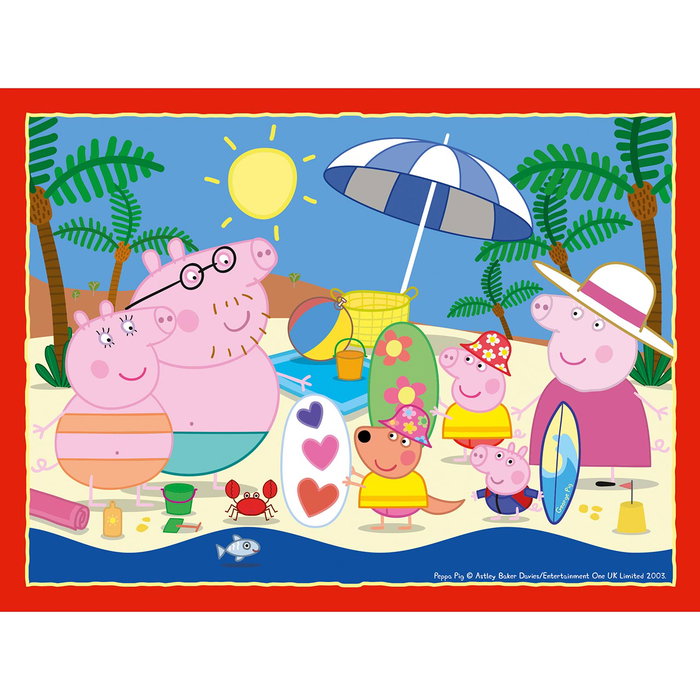 RAVENSBURGER Puzzle 4 Formas Peppa Pig 06958 - 4 Puzzles de Madera, Diferentes Niveles, Tamaño 19x14 cm, para Niños +3 Años