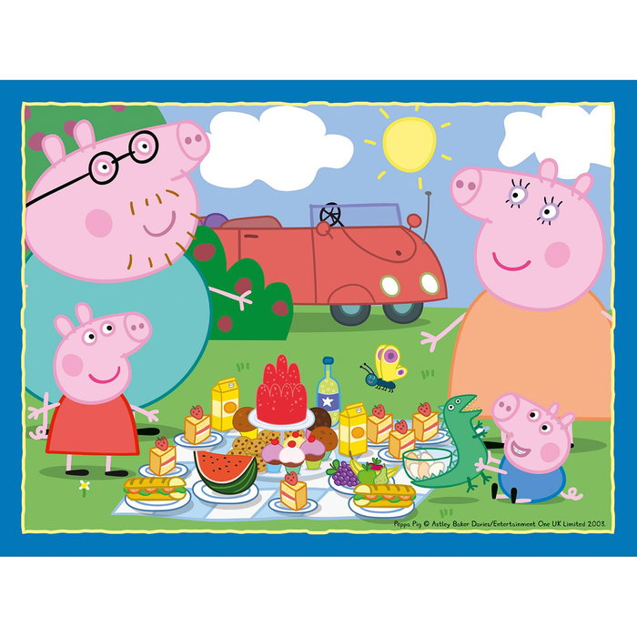 RAVENSBURGER Puzzle 4 Formas Peppa Pig 06958 - 4 Puzzles de Madera, Diferentes Niveles, Tamaño 19x14 cm, para Niños +3 Años