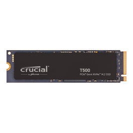 Crucial T500 1TB SSD M.2 NVMe PCIe 4.0 x4, 7300 MB/s Lectura, 6800 MB/s Escritura, TLC, para PC/Portátil
