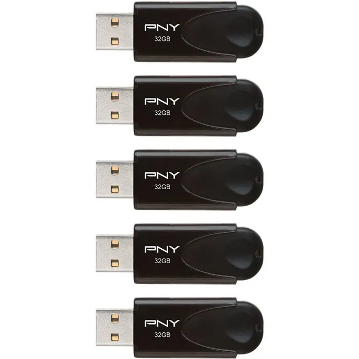 PNY Attaché 4 Paquete de 5 memorias USB 2.0 32 GB - PNY0751492633121