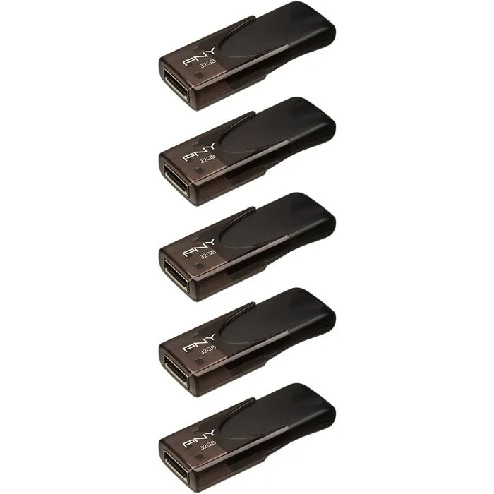 PNY Attaché 4 Paquete de 5 memorias USB 2.0 32 GB - PNY0751492633121