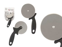 Kinvara Cortapizza Cocina Grande Negro Plástico y Metal 20x2x10 cm (Set de 12)