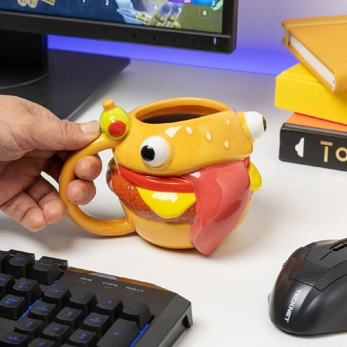 PALADONE Taza 3D Durrr Burguer Fortnite de Cerámica, 450ml