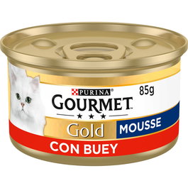 PURINA VET Gourmet Gold Mousse Buey Caja 24 Latas X 85 G