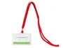 Q-connect KF03303 Identificador con cordon plano rojo y apertura lateral 94x60 mm