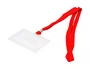Q-connect KF03303 Identificador con cordon plano rojo y apertura lateral 94x60 mm