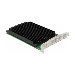 DeLOCK 83446 Tarjeta Adaptador PCIe x16 a 4 Ranuras NVMe M.2 Internas con Disipador Pasivo - Bifurcación, PCIe 4.0, Soportado en Windows y Linux