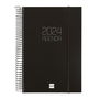 Finocam agenda espiral opaque e11 1dp 165x242mm negro 2024