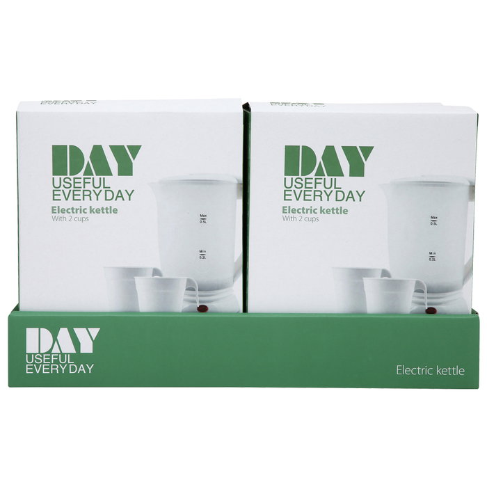 Hervidor Agua 500 Ml Con 2 Mugs Day Hervidor Agua 500 Ml Con 2 Mugs Day