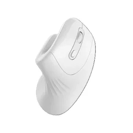 Nilox Ratón Vertical Inalámbrico y Silencioso para PC, Color Blanco