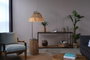 DKD Home Decor Lámpara de Pie de Teca y Hierro Hecha a Mano