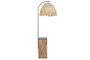 DKD Home Decor Lámpara de Pie de Teca y Hierro Hecha a Mano