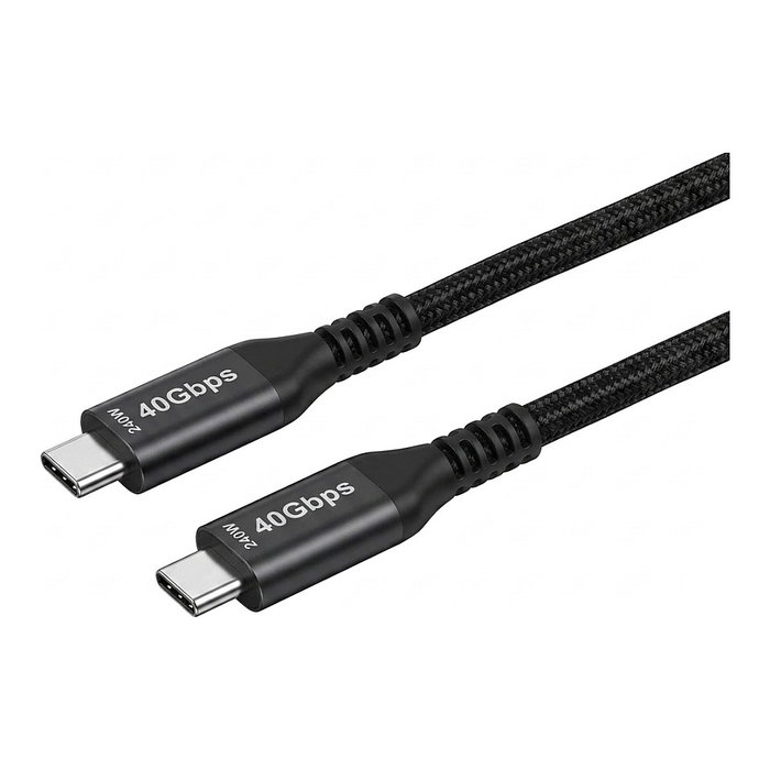Synergy21 Kabel USB 4.0 C > 1.5m negro textil 40G/5A 240W Gen - S215316 Synergy21 Kabel USB 4.0 C > 1.5m negro textil 40G/5A 240W Gen - S215316