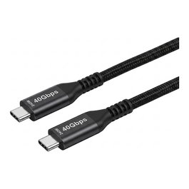 Synergy21 Cable USB 4.0 C > 1.5m negro textil 40G/5A 240W