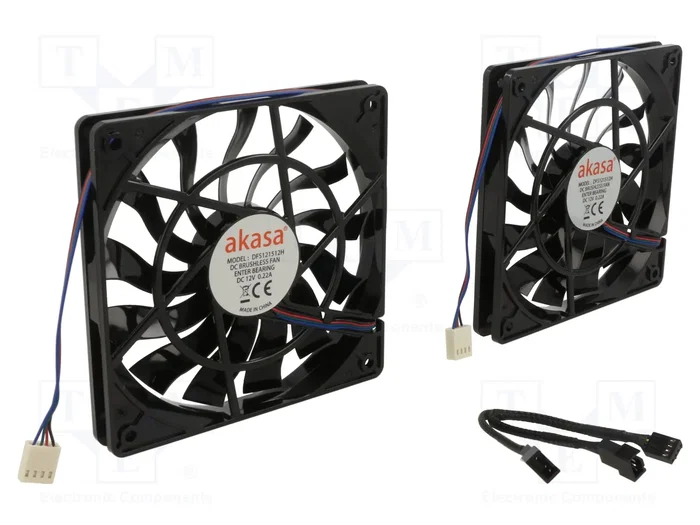 Akasa Ventilador Axial de 120x120x15mm Negro Akasa Ventilador Axial de 120x120x15mm Negro