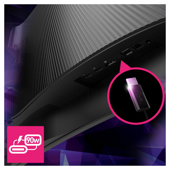 MSI MPG 491CQPDE Monitor Gaming Curvo QD-OLED 124.46cm (49"), Dual QHD 5120x1440, 144Hz, 0.03ms, 1800R, HDR600, HDMI 2.1, DisplayPort, USB-C, Negro