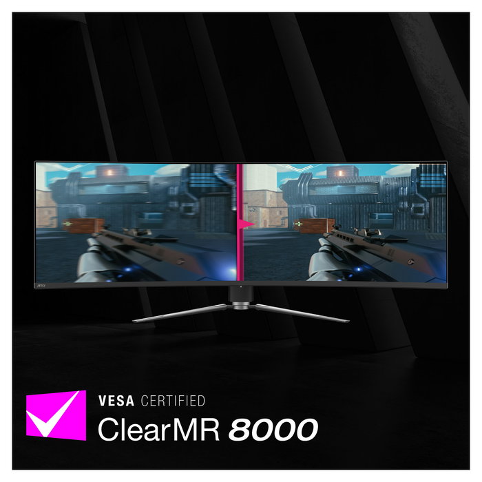 MSI MPG 491CQPDE Monitor Gaming Curvo QD-OLED 124.46cm (49"), Dual QHD 5120x1440, 144Hz, 0.03ms, 1800R, HDR600, HDMI 2.1, DisplayPort, USB-C, Negro