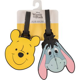 PEERS HARDY Set 2 Etiquetas de Equipaje Winnie the Pooh Disney Silicona