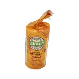 BIOCOP Tortitas de Maíz 120Gr Bio con Sal - Ligero, Crujiente, Sin Gluten, Snack Saludable para Desayuno o Merienda - De Agricultura Ecológica