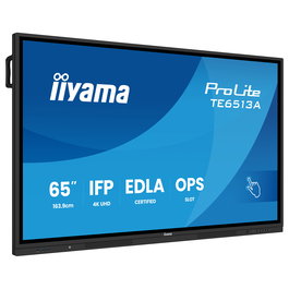 Iiyama TE6513A-B2AG Panel Plano Interactivo 4K UHD de 65 Pulgadas con Android 14, 3840 x 2160 Pixeles, Wi-Fi 6, Bluetooth, Toque 40 Puntos, 60W Altavoces, para Educacion