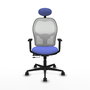 PIQUERAS Y CRESPO Silla de oficina Jorquera Sincro/Traslack Azul claro y Blanco