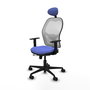 PIQUERAS Y CRESPO Silla de oficina Jorquera Sincro/Traslack Azul claro y Blanco